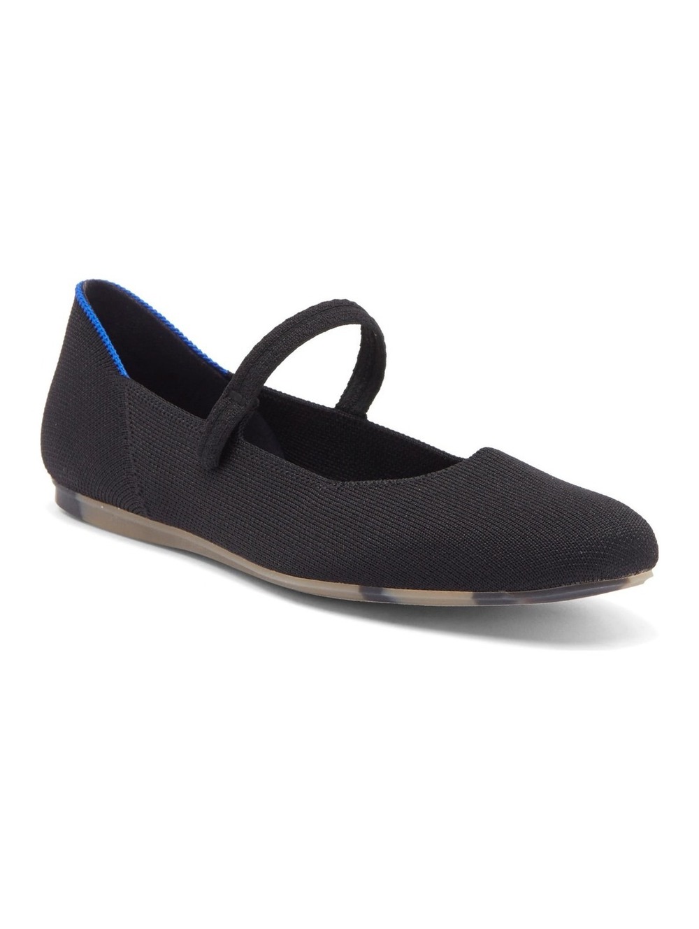 Rothy’s Black Solid Mary Jane Knit Flats Size 7.5